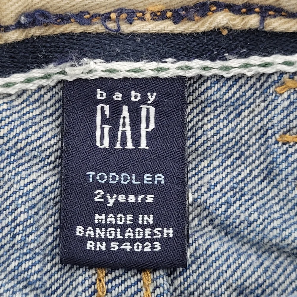 Gap Baby Toddler Jeans Distressed Straight Leg Denim Adjustable Waist Size 2T